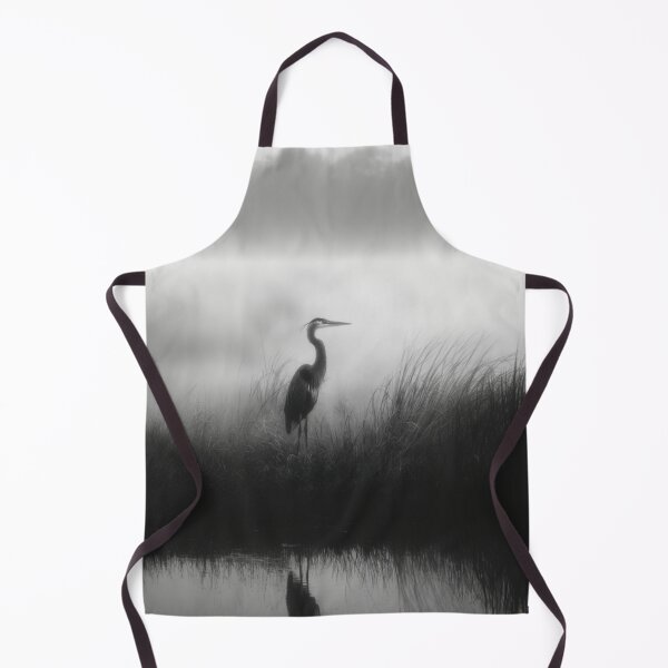 Item preview, A stalking Great Blue Heron in marshland fog, Birds in Motion designed and sold by CDC40.