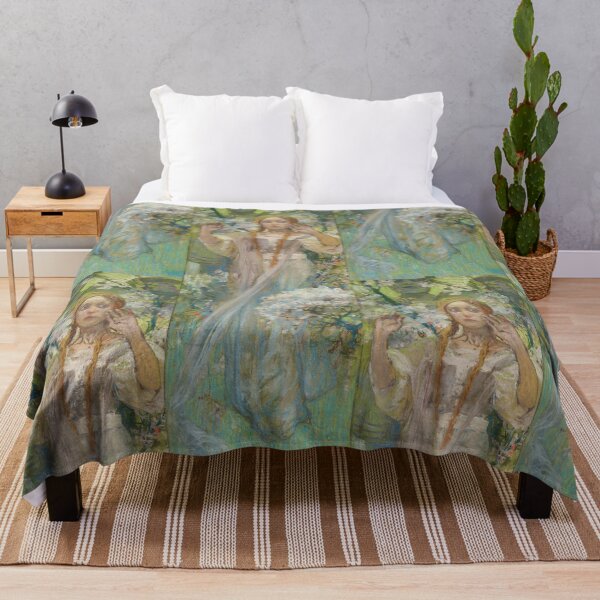 Item preview, Woman Among Spring Blossoms in Pastel designed and sold by artofuniverse.