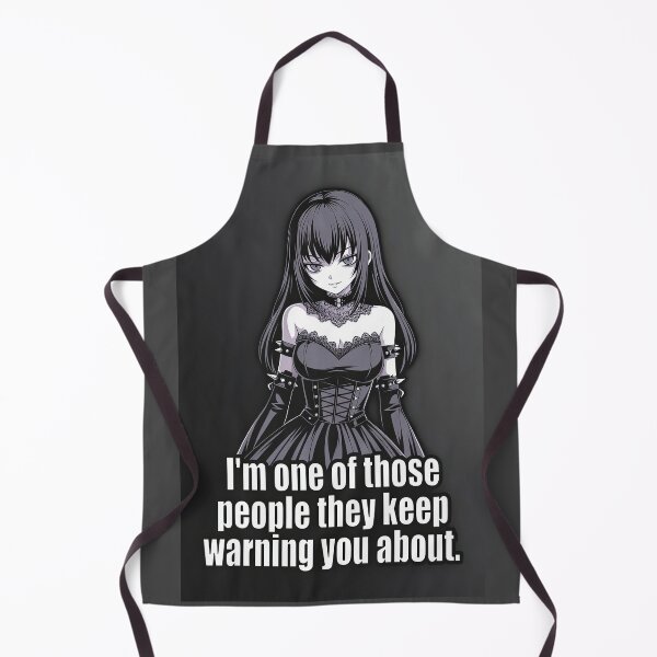 Item preview, Goth Anime Girl I'm One of Those People They Warn You About | Funny Sticker designed and sold by Amber Sky Creations.