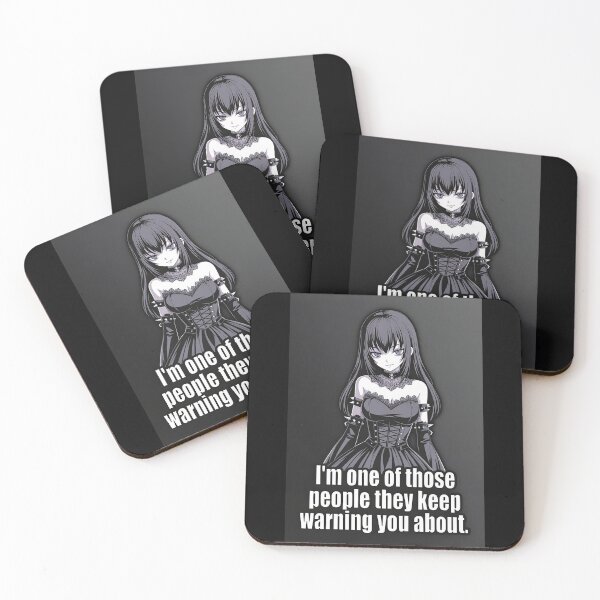Item preview, Goth Anime Girl I'm One of Those People They Warn You About | Funny Sticker designed and sold by Amber Sky Creations.