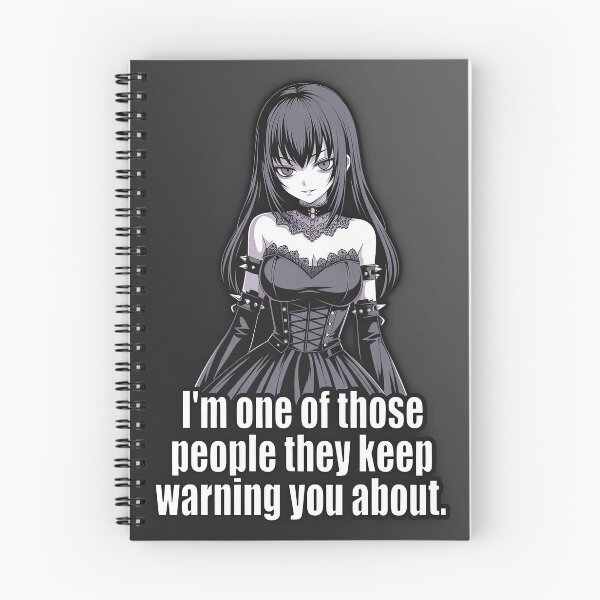 Item preview, Goth Anime Girl I'm One of Those People They Warn You About | Funny Sticker designed and sold by Amber Sky Creations.