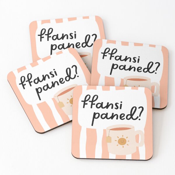 Item preview, Ffansi paned? Want a cuppa? Welsh quote print designed and sold by QuillPrints.