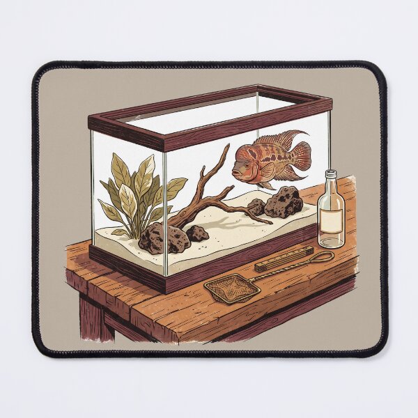Item preview, Vintage Flowerhorn Cichlid Aquascape designed and sold by MythicCotton.