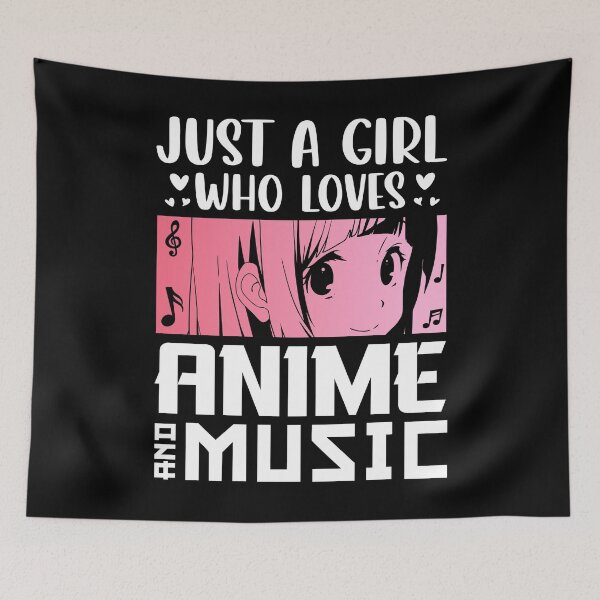 Item preview, Just A Girl Who Loves Anime & Music designed and sold by bella-rosa87.