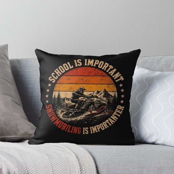 Item preview, School Is Important Snowmobiling Is Importanter Snowmobiler Winter Sports Fan designed and sold by JonesFlora2025.