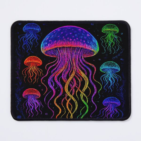 Item preview, Neon Glow Jellyfish Underwater Ocean Aesthetic Art designed and sold by myforestfog.
