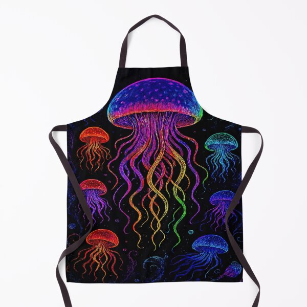 Item preview, Neon Glow Jellyfish Underwater Ocean Aesthetic Art designed and sold by myforestfog.