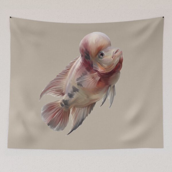 Item preview, Painted Flowerhorn Cichlid Autumn Art designed and sold by MythicCotton.