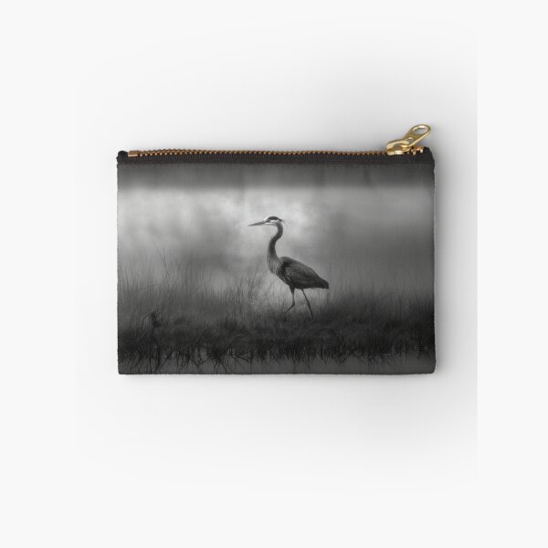 Item preview, A stalking Great Blue Heron in marshland fog, Birds in Motion designed and sold by CDC40.