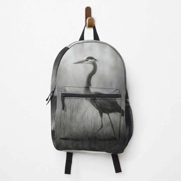 Item preview, A stalking Great Blue Heron in marshland fog, Birds in Motion designed and sold by CDC40.