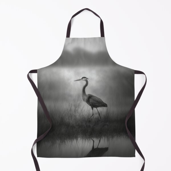 Item preview, A stalking Great Blue Heron in marshland fog, Birds in Motion designed and sold by CDC40.
