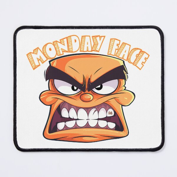 Item preview, Monday Face Angry Cartoon Mascot Grumpy Vintage Comic Orange Monster Streetwear Graphic designed and sold by DesignArtist.ia.