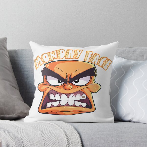 Item preview, Monday Face Angry Cartoon Mascot Grumpy Vintage Comic Orange Monster Streetwear Graphic designed and sold by DesignArtist.ia.