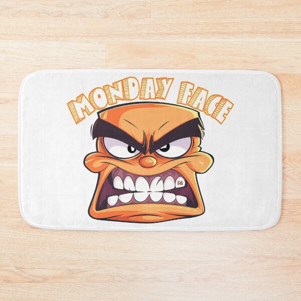 Item preview, Monday Face Angry Cartoon Mascot Grumpy Vintage Comic Orange Monster Streetwear Graphic designed and sold by DesignArtist.ia.