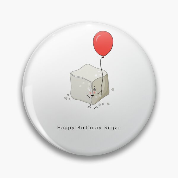 Item preview, Birthday sugar cube with a red balloon designed and sold by By The Moon.