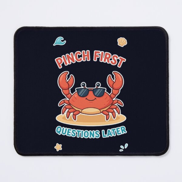 Item preview, Pinch First Questions Later Funny Crab Beach Ocean Summer Lover TshirtLover Tshirt designed and sold by HopeAndHustle.
