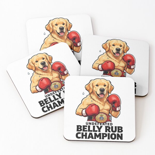 Item preview, Undefeated Belly Rub Champion – Funny Boxer Dog designed and sold by GoldenPaw Society.