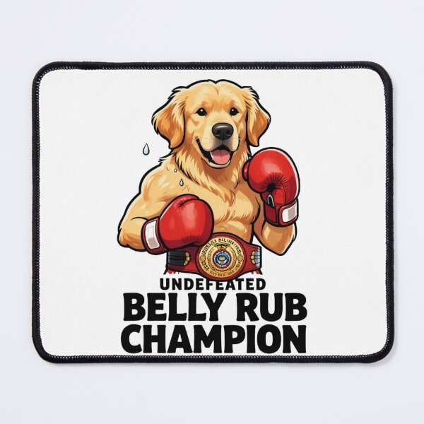 Item preview, Undefeated Belly Rub Champion – Funny Boxer Dog designed and sold by GoldenPaw Society.