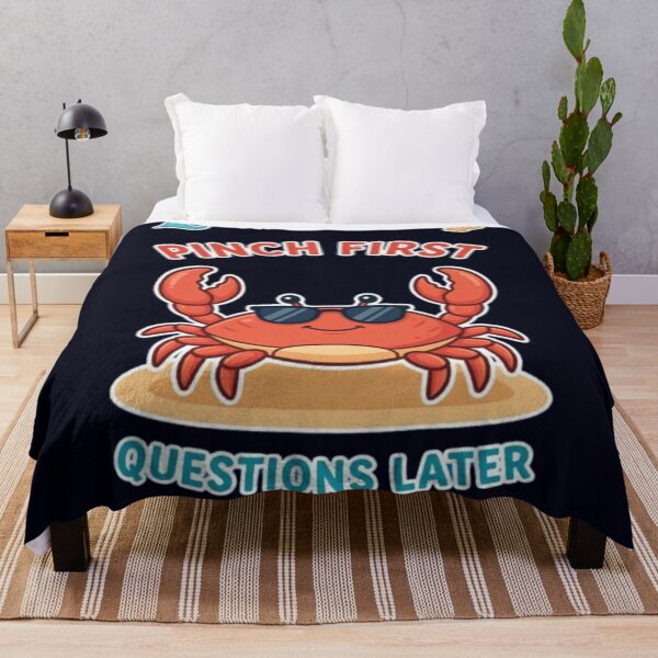 Item preview, Pinch First Questions Later Funny Crab Beach Ocean Summer Lover TshirtLover Tshirt designed and sold by HopeAndHustle.