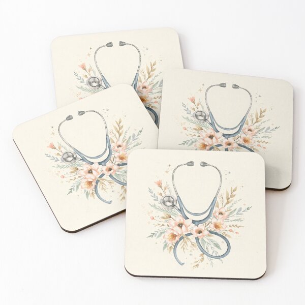 Item preview, Neonatal Doctor Journal - Stethoscope and Flowers Medical Notebook designed and sold by EmiliLove.
