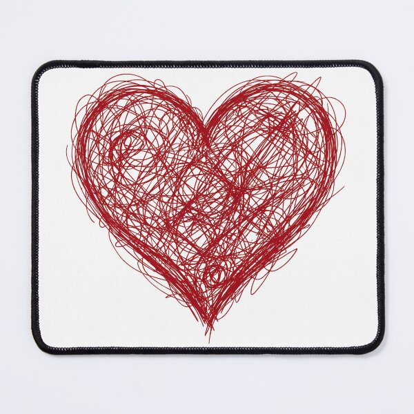 Item preview, Messy Red Scribble Heart Tangled Line Art designed and sold by seven things shop.