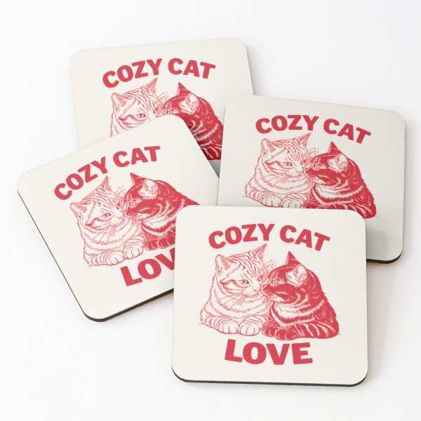 Item preview, Cozy Cat Love – Cute Romantic Cats T‑Shirt & Sticker designed and sold by ZyxDes.