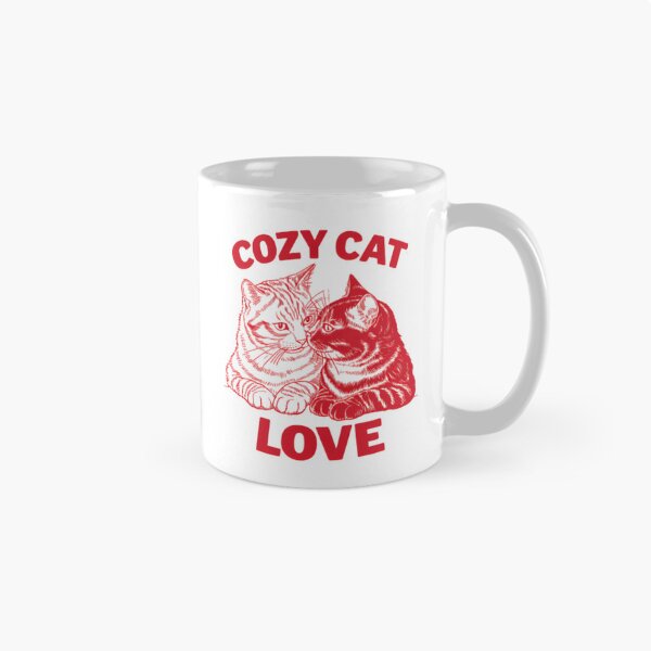 Item preview, Cozy Cat Love – Cute Romantic Cats T‑Shirt & Sticker designed and sold by ZyxDes.