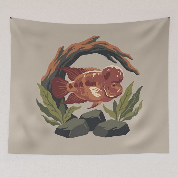 Item preview, Rustic Driftwood Flowerhorn Cichlid designed and sold by MythicCotton.