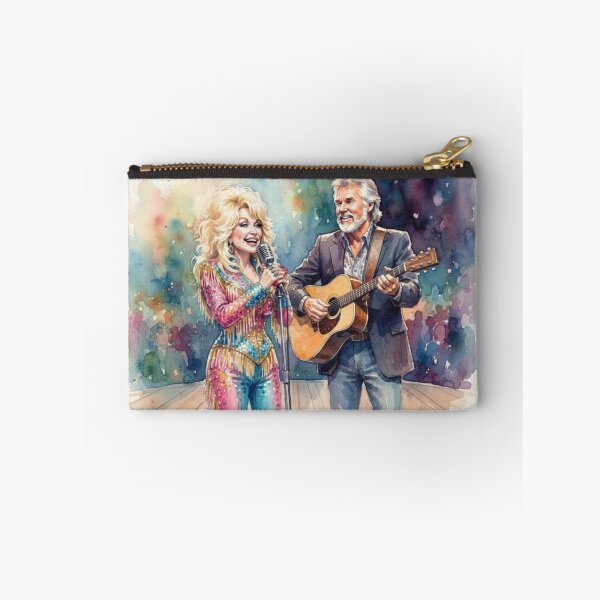 Item preview, Dolly Parton and Kenny Rogers Watercolor Painting designed and sold by Halifaxartguy.