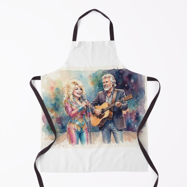 Item preview, Dolly Parton and Kenny Rogers Watercolor Painting designed and sold by Halifaxartguy.