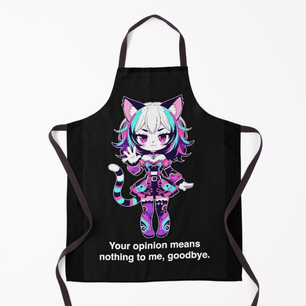 Item preview, Chibi Catgirl Your Opinion Means Nothing to Me Goodbye | Sassy Anime Sticker designed and sold by Amber Sky Creations.