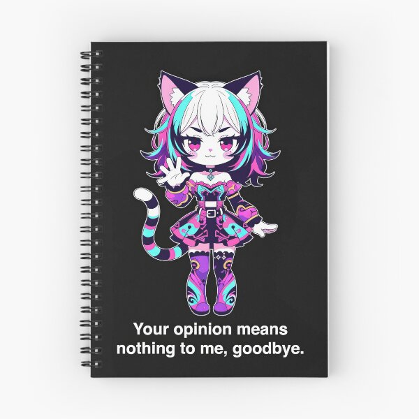 Item preview, Chibi Catgirl Your Opinion Means Nothing to Me Goodbye | Sassy Anime Sticker designed and sold by Amber Sky Creations.