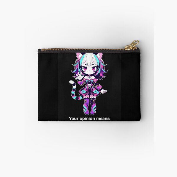 Item preview, Chibi Catgirl Your Opinion Means Nothing to Me Goodbye | Sassy Anime Sticker designed and sold by Amber Sky Creations.