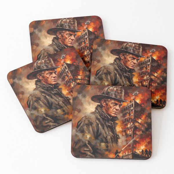 Item preview, The Towering Inferno Steve McQueen Disaster Fine Art Tribute  designed and sold by Art's Diner.