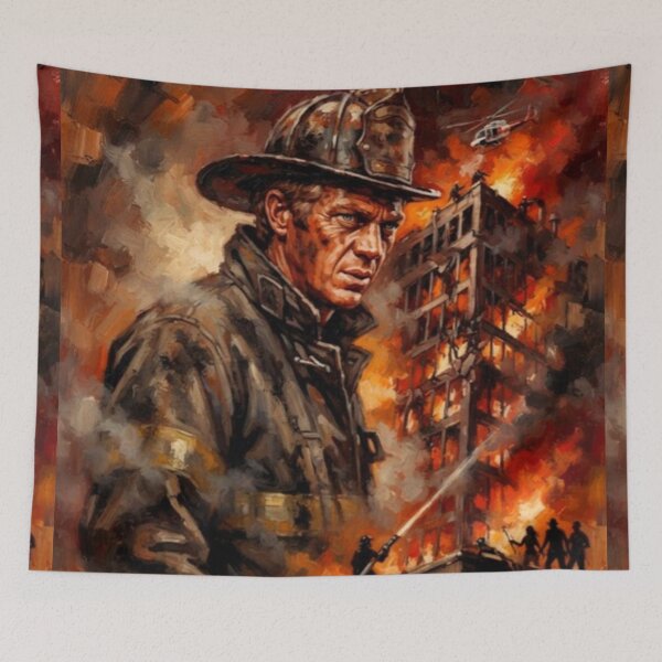 Item preview, The Towering Inferno Steve McQueen Disaster Fine Art Tribute  designed and sold by Art's Diner.