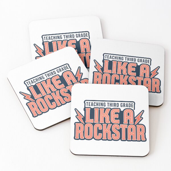 Item preview, Retro Teaching Third Grade Like A Rockstar Teacher Coffee Mug designed and sold by FestivityFinds.