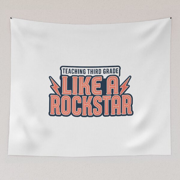 Item preview, Retro Teaching Third Grade Like A Rockstar Teacher Coffee Mug designed and sold by FestivityFinds.