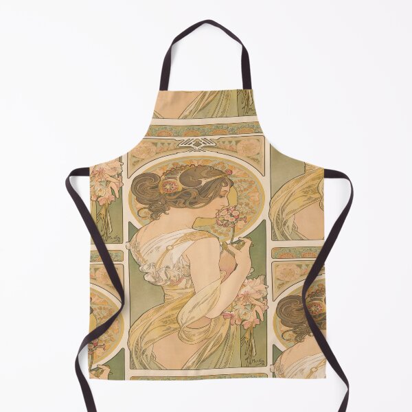 Item preview, Woman Smelling Flowers Nouveau Panel designed and sold by artofuniverse.