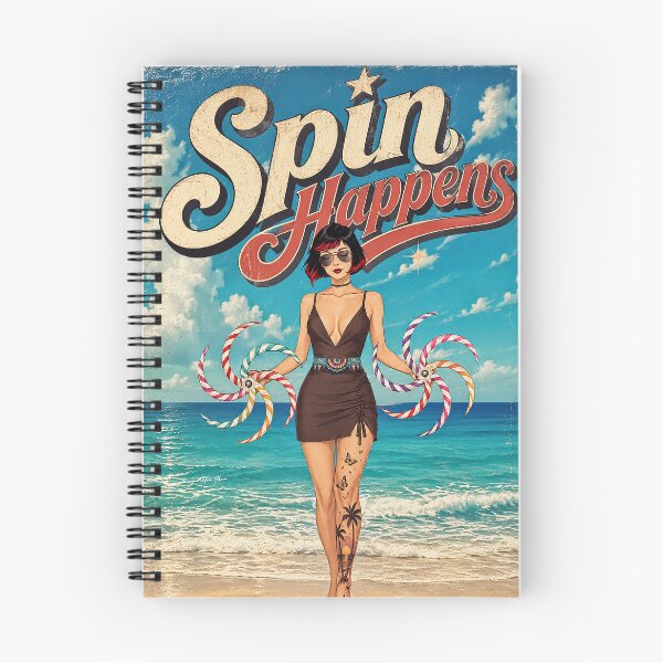 Item preview, Spin Happens - Retro Beach Girl Vintage Pop Art Illustration designed and sold by Hen-C-Art.