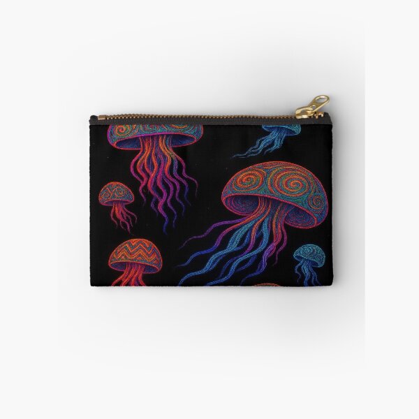 Item preview, Neon Psychedelic Jellyfish Pattern Celestial Ocean Art designed and sold by myforestfog.