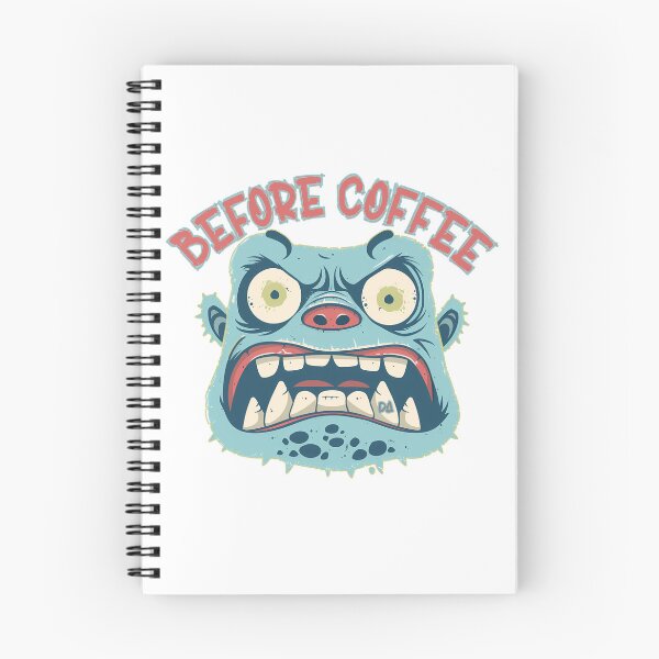 Item preview, Before Coffee Angry Blue Monster Vintage Cartoon Mascot Funny Cafe Humor Streetwear Graphic designed and sold by DesignArtist.ia.