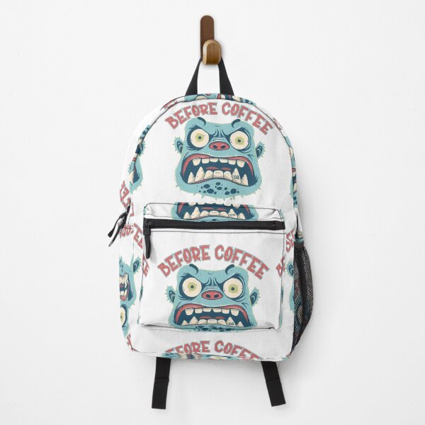 Item preview, Before Coffee Angry Blue Monster Vintage Cartoon Mascot Funny Cafe Humor Streetwear Graphic designed and sold by DesignArtist.ia.