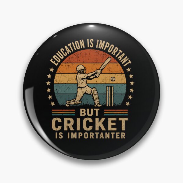 Item preview, Education Is Important But Cricket Is Importanter Cricket Player Fan designed and sold by JonesFlora2025.