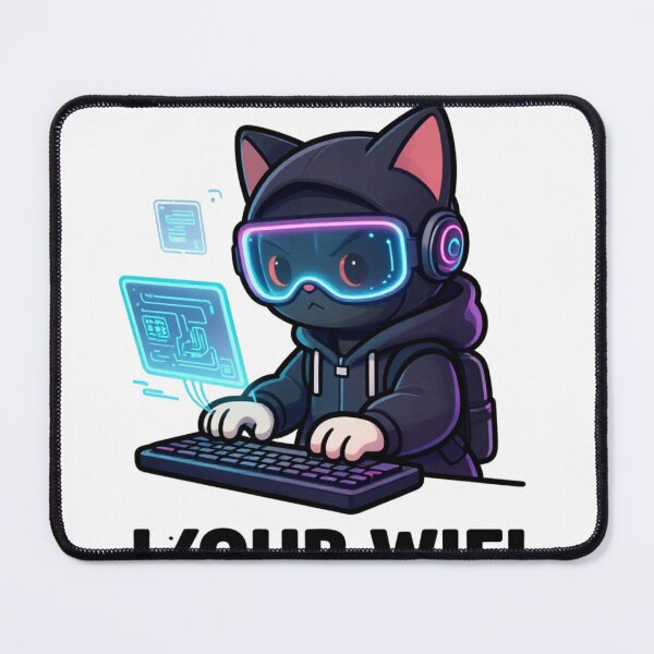 Item preview, Funny Hacker Cat - I Hacked Your Wifi For Cat Videos designed and sold by GoldenPaw Society.