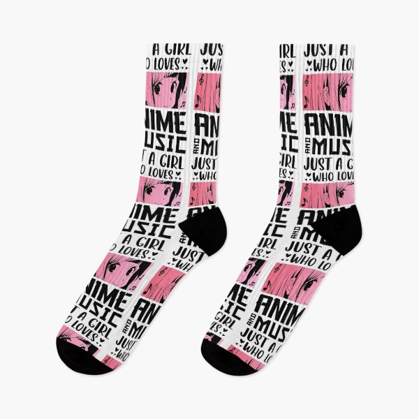 Item preview, Just A Girl Who Loves Anime & Music – Kawaii Anime Quote designed and sold by bella-rosa87.