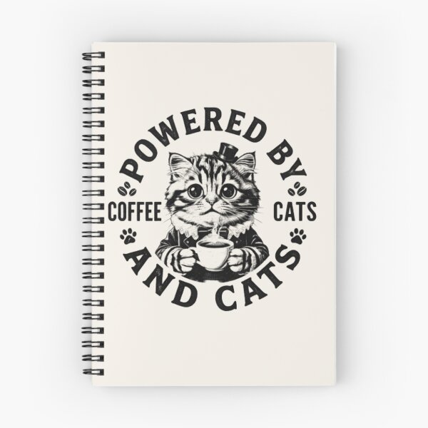 Item preview, Powered by Coffee and Cats – Funny Cat Lover T‑Shirt & Sticker designed and sold by ZyxDes.
