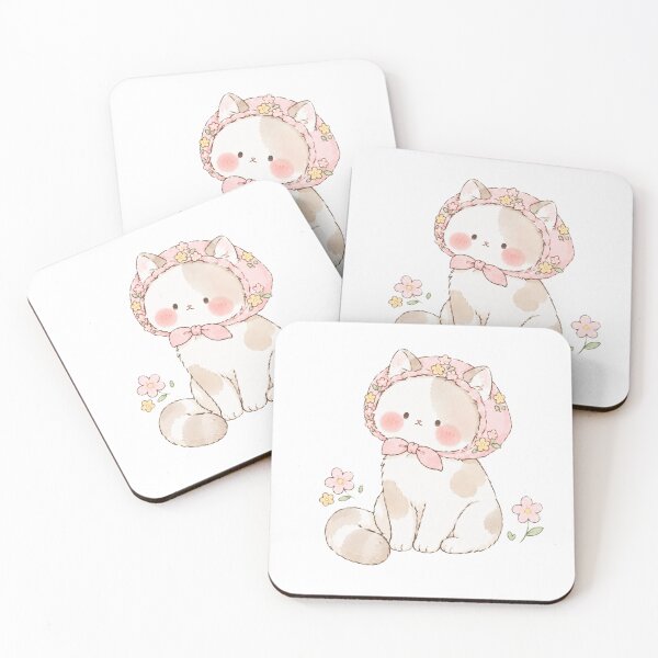 Item preview, Cute Kitten in Pink Bonnet designed and sold by Partoon-dp.