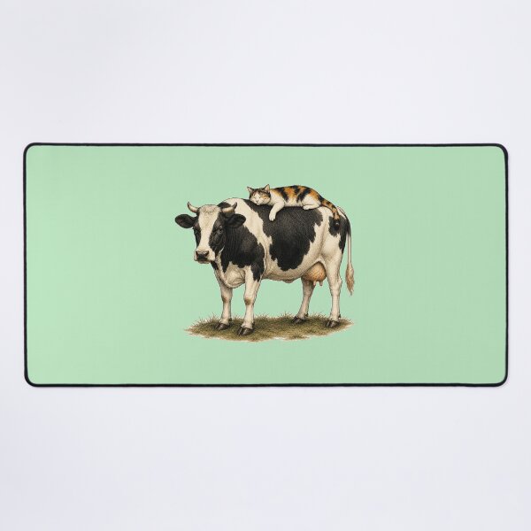 Item preview, Sleepy Calico Cat Napping on a Dairy Cow designed and sold by Aguri-tei.
