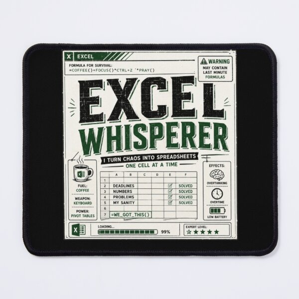 Item preview, Excel Whisperer Funny Spreadsheet Office Worker Design designed and sold by Eng-Art.
