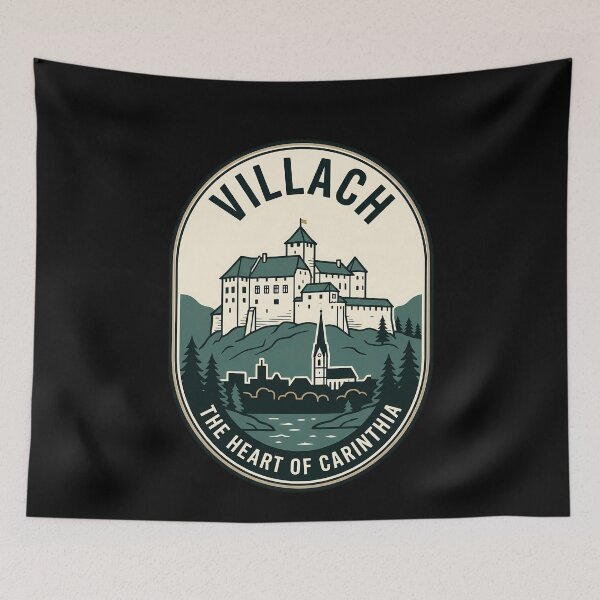 Item preview, Villach Austria Heart of Carinthia Vintage Travel Emblem designed and sold by k3rstman1.